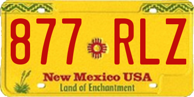 NM license plate 877RLZ