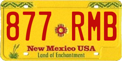 NM license plate 877RMB