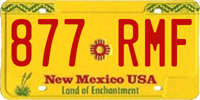 NM license plate 877RMF