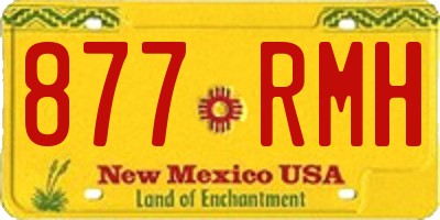 NM license plate 877RMH