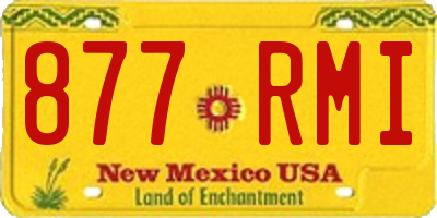 NM license plate 877RMI
