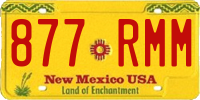 NM license plate 877RMM
