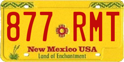 NM license plate 877RMT