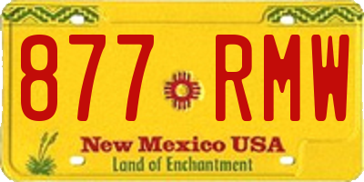 NM license plate 877RMW