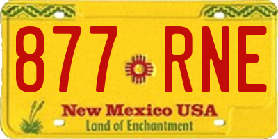 NM license plate 877RNE