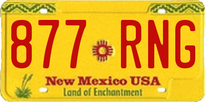 NM license plate 877RNG