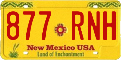NM license plate 877RNH