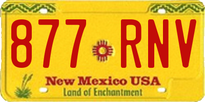 NM license plate 877RNV