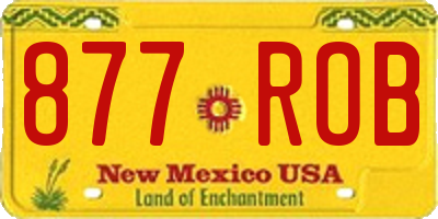 NM license plate 877ROB