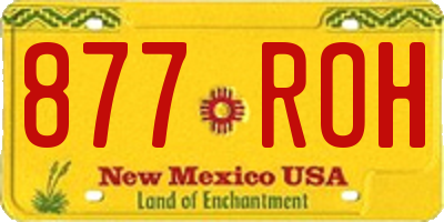 NM license plate 877ROH