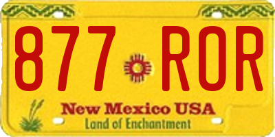 NM license plate 877ROR