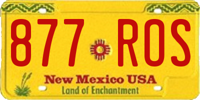 NM license plate 877ROS