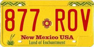 NM license plate 877ROV