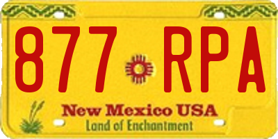 NM license plate 877RPA