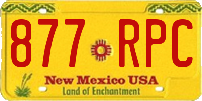 NM license plate 877RPC