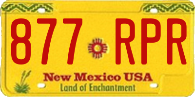 NM license plate 877RPR