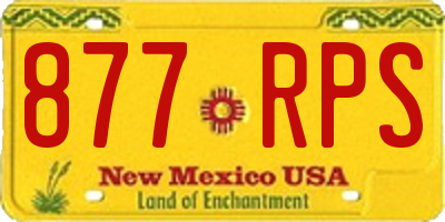 NM license plate 877RPS