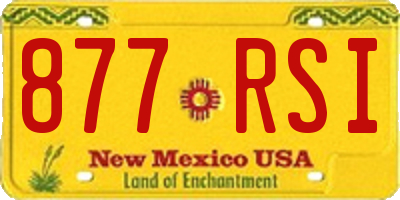 NM license plate 877RSI