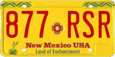 NM license plate 877RSR