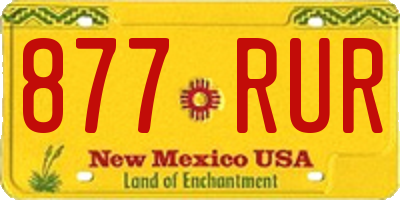 NM license plate 877RUR
