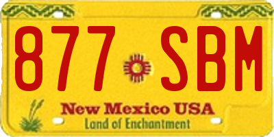 NM license plate 877SBM