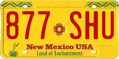 NM license plate 877SHU