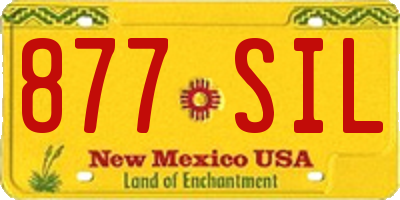 NM license plate 877SIL