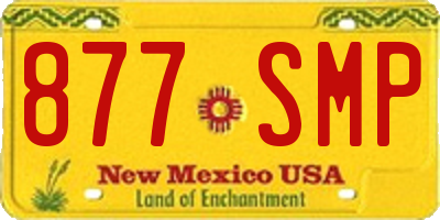 NM license plate 877SMP