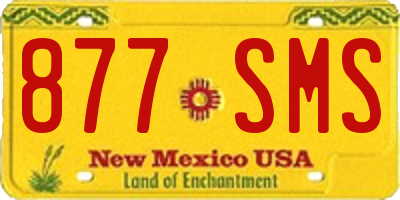 NM license plate 877SMS