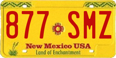 NM license plate 877SMZ