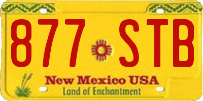 NM license plate 877STB