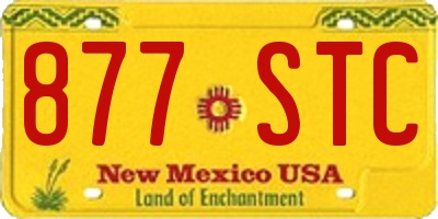 NM license plate 877STC