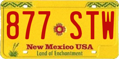 NM license plate 877STW