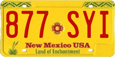 NM license plate 877SYI