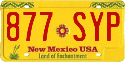 NM license plate 877SYP