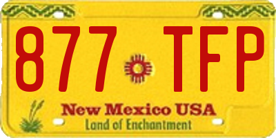 NM license plate 877TFP