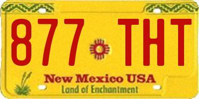 NM license plate 877THT