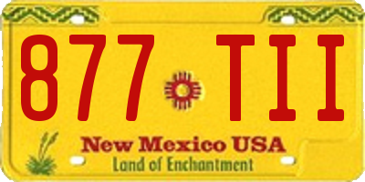 NM license plate 877TII