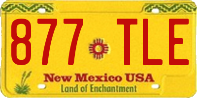 NM license plate 877TLE