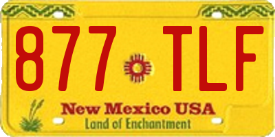 NM license plate 877TLF