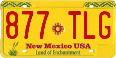 NM license plate 877TLG