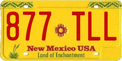 NM license plate 877TLL