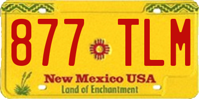 NM license plate 877TLM