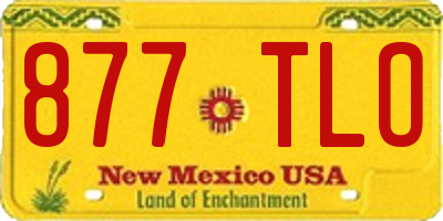 NM license plate 877TLO