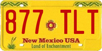 NM license plate 877TLT
