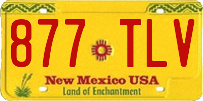NM license plate 877TLV