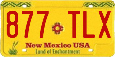 NM license plate 877TLX