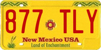 NM license plate 877TLY