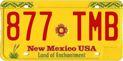 NM license plate 877TMB