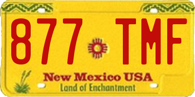 NM license plate 877TMF